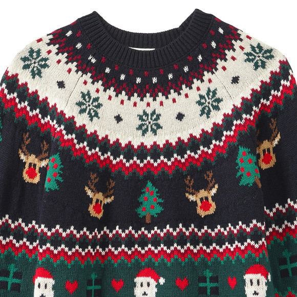 Kinder Weihnachtspullover mit Allover-Muster