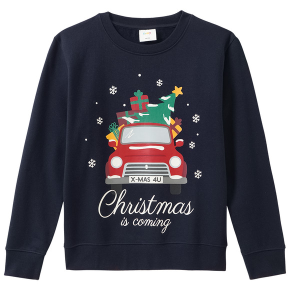 Jungen Weihnachtssweatshirt mit Print