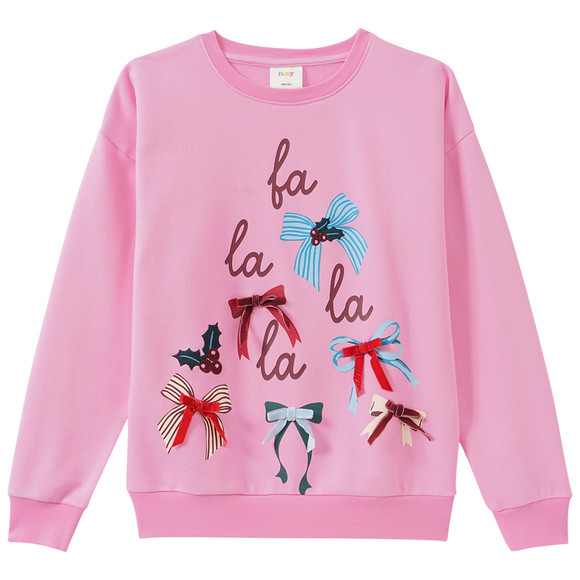 Mädchen Weihnachtssweatshirt mit Print