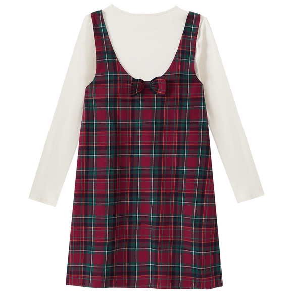 Mädchen Weihnachtsset mit Kleid und Shirt