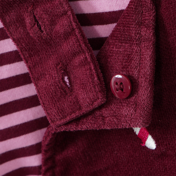Mädchen Weihnachtsset mit Kleid und Shirt