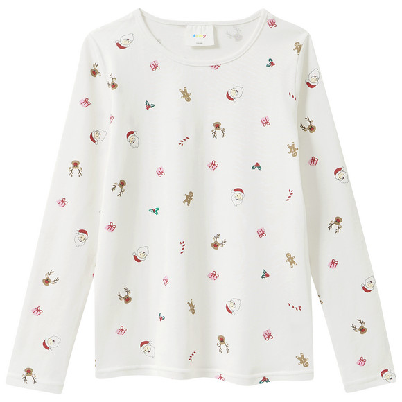 Mädchen Weihnachtsset mit Kleid und Shirt