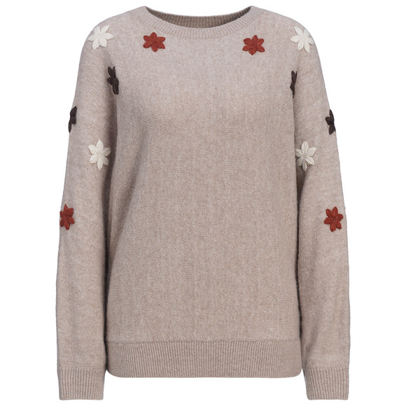 Damen Strickpullover mit Applikationen