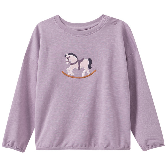 Baby Schlafanzug mit Schaukelpferd-Motiv