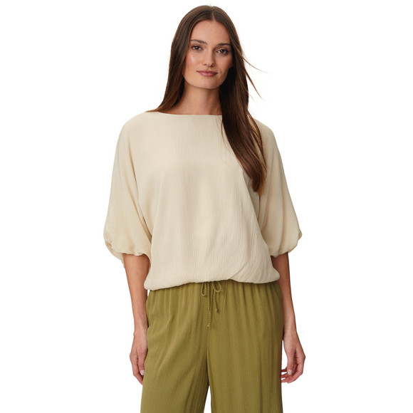 Damen Bluse in Crinkle-Optik