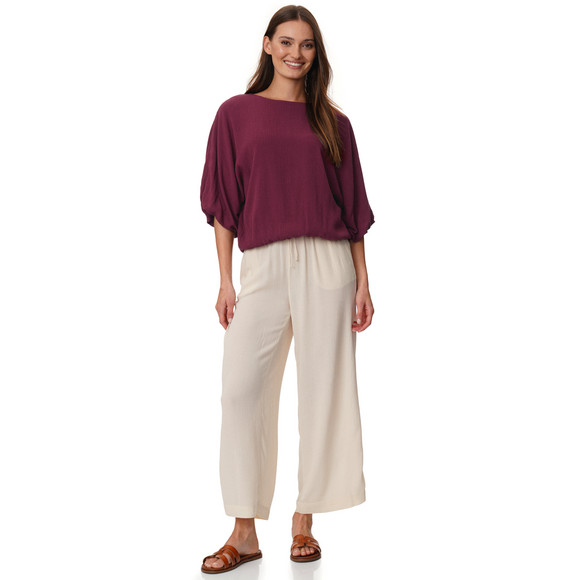 Damen Bluse in Crinkle-Optik