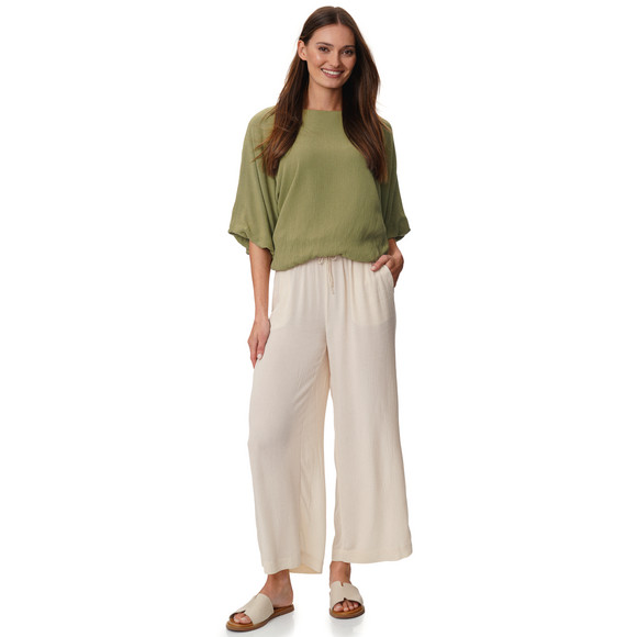 Damen Bluse in Crinkle-Optik