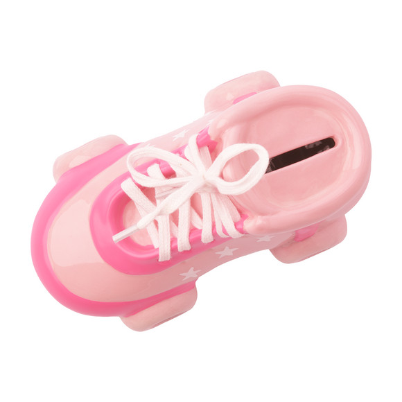 Spardose im Rollschuh-Design