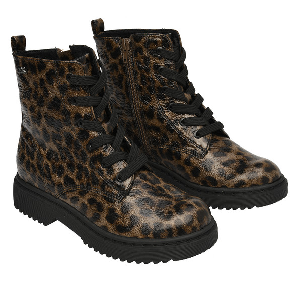 Mädchen Stiefeletten im Leo-Look