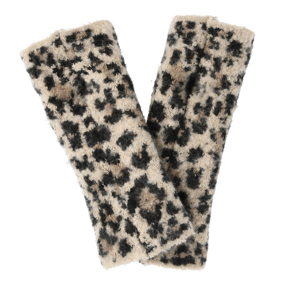 Damen Armstulpen mit Leo-Allover