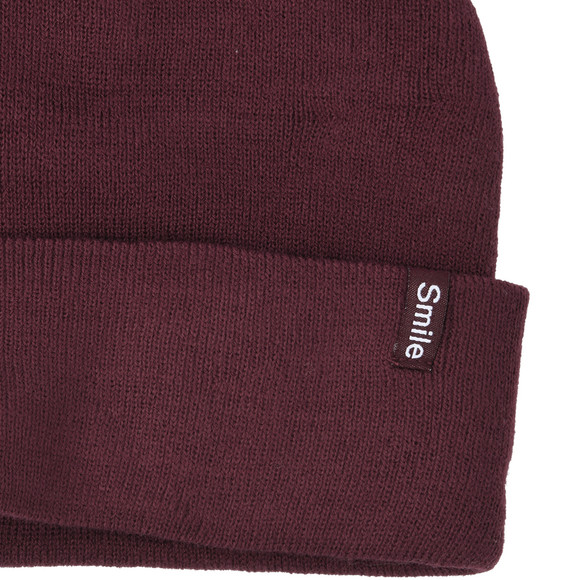 Damen Strickmütze mit kleinem Aufnäher 