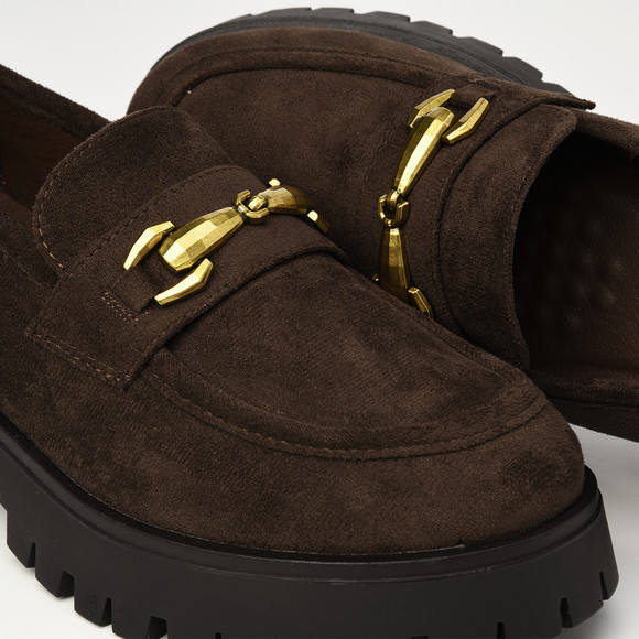 Damesloafers met suède-look