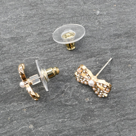 Damen Ohrstecker in Schleifen-Form
