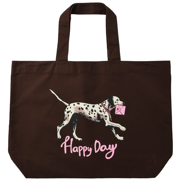 Baumwoll-Shopper mit Hunde-Motiv
