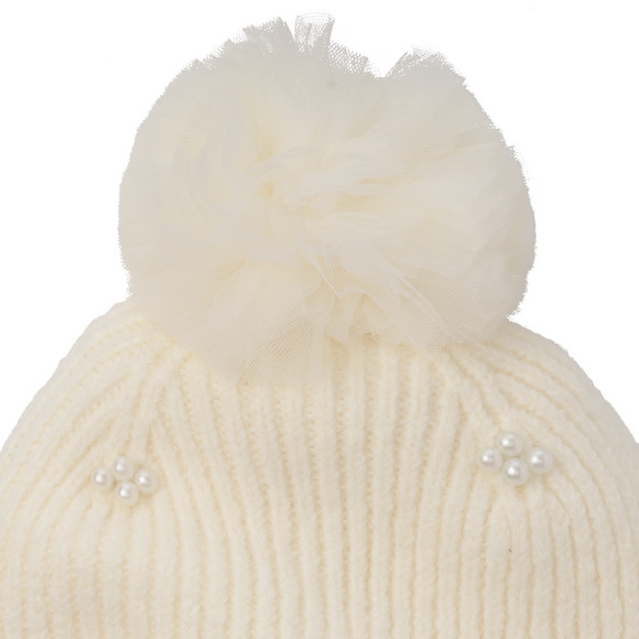 Mädchen Strickmütze mit Zierperlen