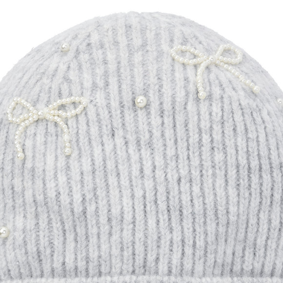 Mädchen Strickmütze mit Perlen-Applikation