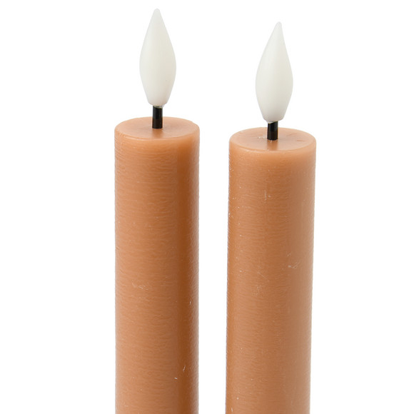 2 LED Stabkerzen mit Flammeneffekt