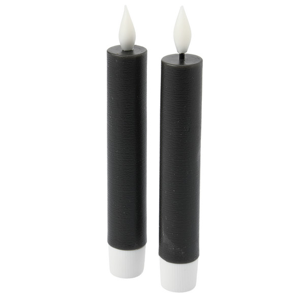 2 LED Stabkerzen mit Flammeneffekt
