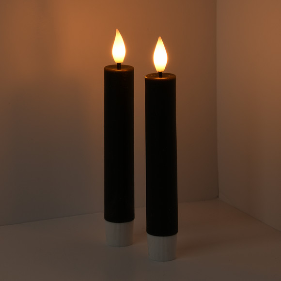 2 LED Stabkerzen mit Flammeneffekt