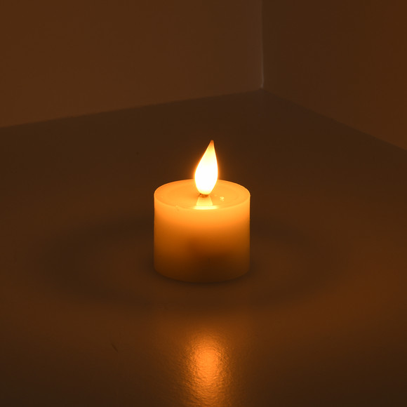 2 LED Wachskerzen mit Flammeneffekt