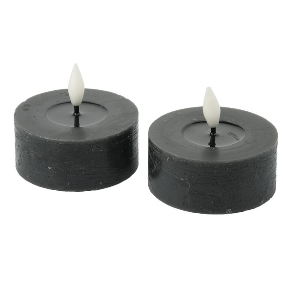 2 LED Wachskerzen mit Flammeneffekt