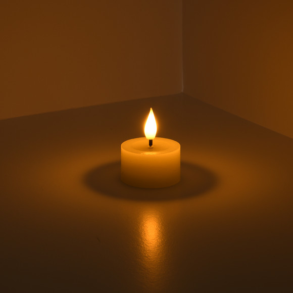 2 LED Wachskerzen mit Flammeneffekt