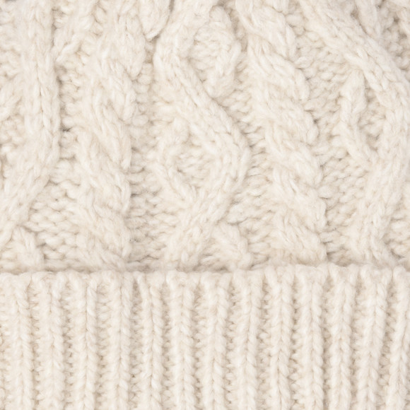 Damen Strickmütze mit Zopfmuster
