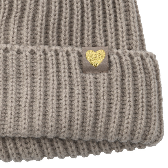 Gebreide babymuts met katoenen voering