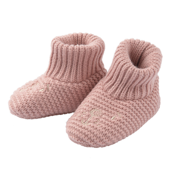 1 paar babyslofjes met een berengezicht
