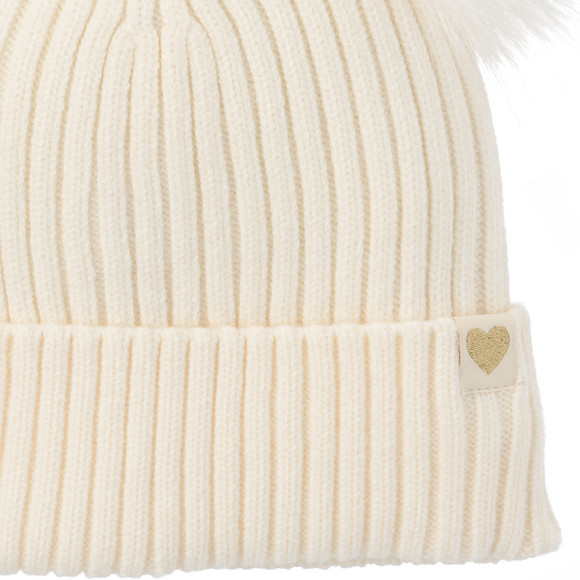 Gebreide muts voor meisjes met twee pompons