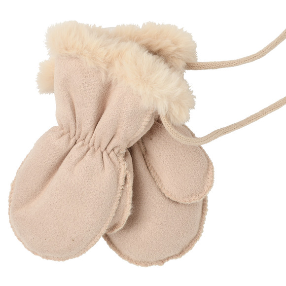 Baby Fäustlinge in Veloursleder-Optik