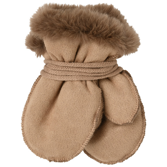 Baby Fäustlinge in Veloursleder-Optik