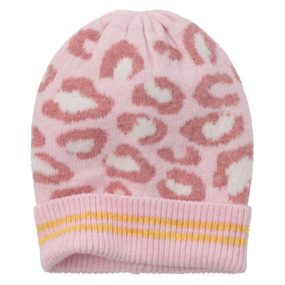 Mädchen Strickmütze im Leo-Look