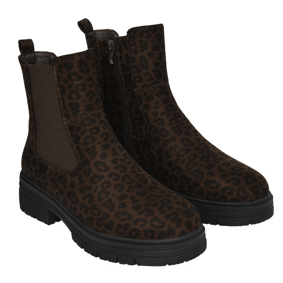 Damen Chelsea-Boots im Leo-Look