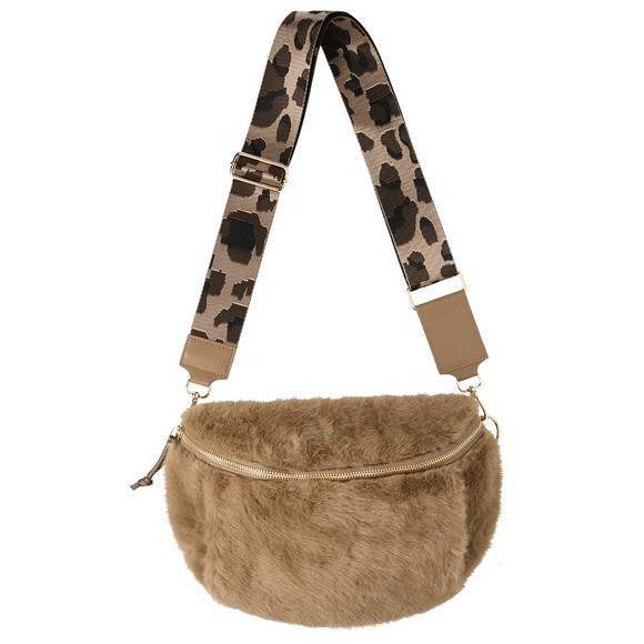 Damen Crossbody-Bag aus Plüsch