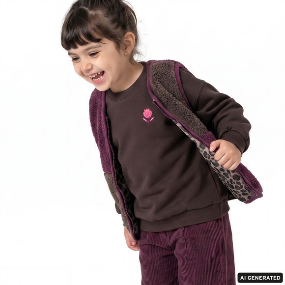Kinder-teddyvest met scheidingsstuk