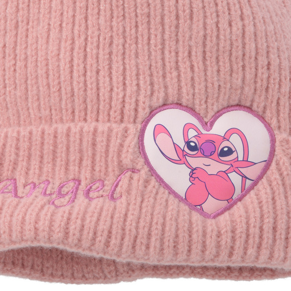 Stitch-breimuts met pompon