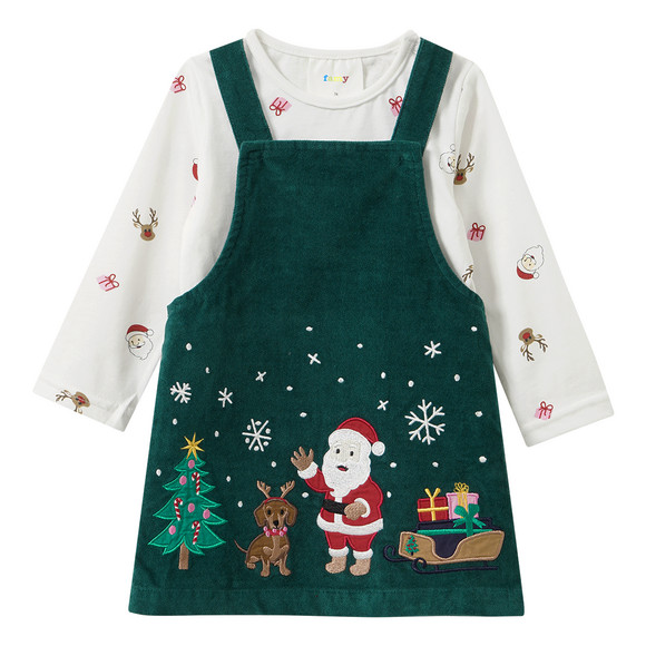 Baby Weihnachtsset mit Kleid und Shirt