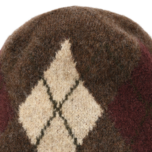 Damen Winterbeanie mit Rautenmuster