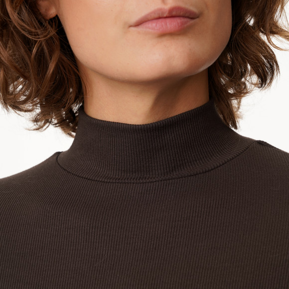 Damen Langarmshirt mit Rippstruktur
