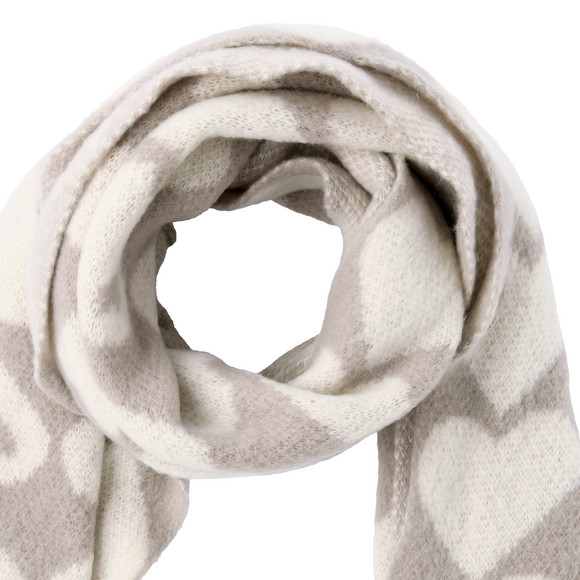Damen Winterschal mit Herz-Muster