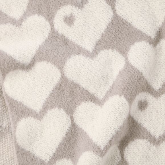 Damen Winterschal mit Herz-Muster