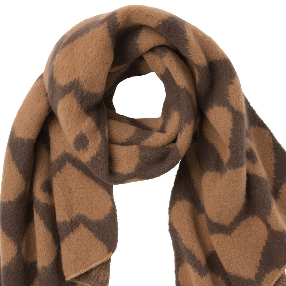 Damen Winterschal mit Herz-Muster