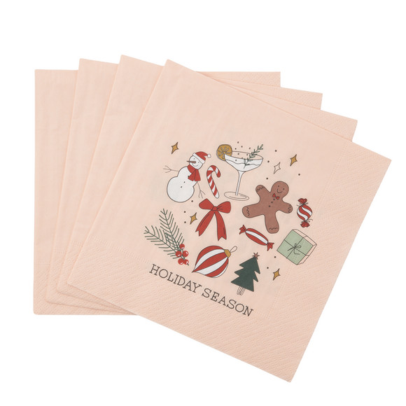 20 Servietten im weihnachtlichen Design
