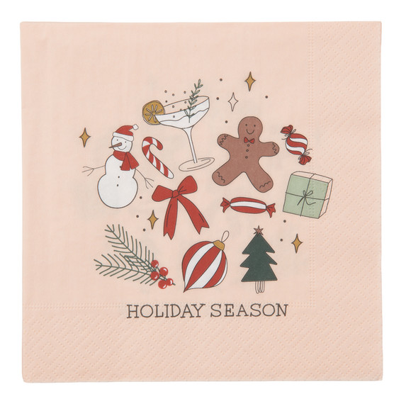20 Servietten im weihnachtlichen Design