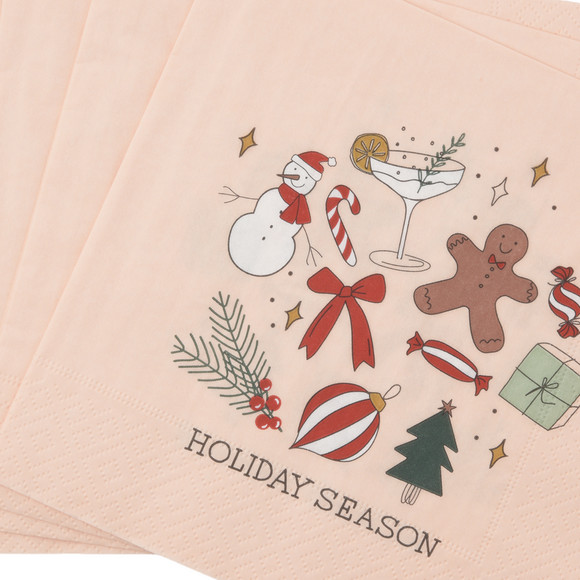 20 Servietten im weihnachtlichen Design