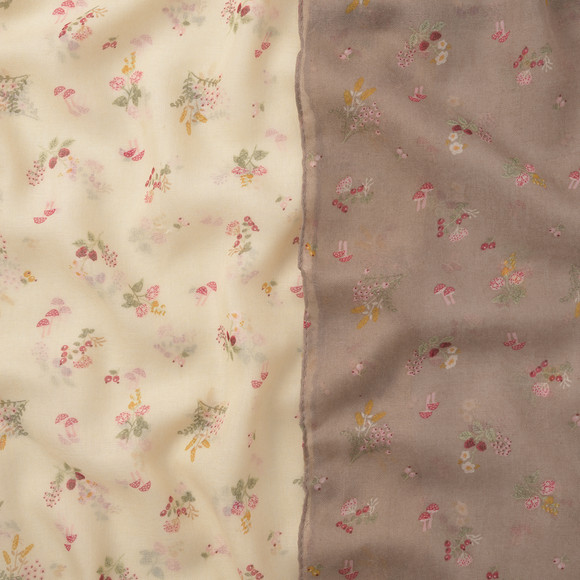 2 Mädchen Rundschals mit Blümchen-Print