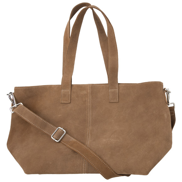 Damen Veloursledertasche