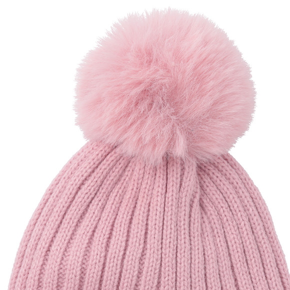 Mädchen Strickmütze mit Pompon