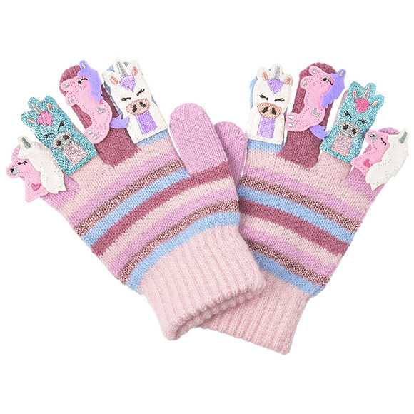 Mädchen Handschuhe mit Einhorn-Motiven